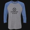 Unisex Triblend Three-Quarter Raglan T-Shirt Thumbnail