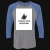 Unisex Triblend Three-Quarter Raglan T-Shirt Thumbnail