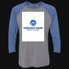 Unisex Triblend Three-Quarter Raglan T-Shirt Thumbnail