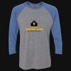 Unisex Triblend Three-Quarter Raglan T-Shirt Thumbnail
