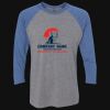 Unisex Triblend Three-Quarter Raglan T-Shirt Thumbnail
