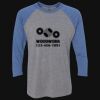Unisex Triblend Three-Quarter Raglan T-Shirt Thumbnail