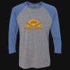 Unisex Triblend Three-Quarter Raglan T-Shirt Thumbnail