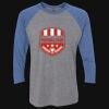 Unisex Triblend Three-Quarter Raglan T-Shirt Thumbnail