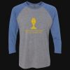 Unisex Triblend Three-Quarter Raglan T-Shirt Thumbnail