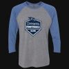 Unisex Triblend Three-Quarter Raglan T-Shirt Thumbnail