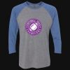Unisex Triblend Three-Quarter Raglan T-Shirt Thumbnail