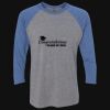 Unisex Triblend Three-Quarter Raglan T-Shirt Thumbnail