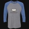 Unisex Triblend Three-Quarter Raglan T-Shirt Thumbnail