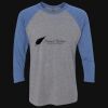 Unisex Triblend Three-Quarter Raglan T-Shirt Thumbnail