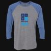 Unisex Triblend Three-Quarter Raglan T-Shirt Thumbnail