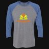 Unisex Triblend Three-Quarter Raglan T-Shirt Thumbnail