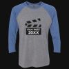 Unisex Triblend Three-Quarter Raglan T-Shirt Thumbnail