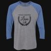Unisex Triblend Three-Quarter Raglan T-Shirt Thumbnail