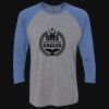 Unisex Triblend Three-Quarter Raglan T-Shirt Thumbnail