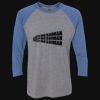 Unisex Triblend Three-Quarter Raglan T-Shirt Thumbnail