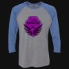 Unisex Triblend Three-Quarter Raglan T-Shirt Thumbnail