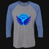 Unisex Triblend Three-Quarter Raglan T-Shirt Thumbnail
