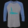 Unisex Triblend Three-Quarter Raglan T-Shirt Thumbnail