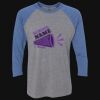 Unisex Triblend Three-Quarter Raglan T-Shirt Thumbnail