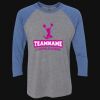 Unisex Triblend Three-Quarter Raglan T-Shirt Thumbnail