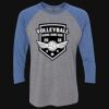 Unisex Triblend Three-Quarter Raglan T-Shirt Thumbnail