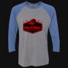 Unisex Triblend Three-Quarter Raglan T-Shirt Thumbnail