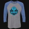 Unisex Triblend Three-Quarter Raglan T-Shirt Thumbnail