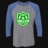Unisex Triblend Three-Quarter Raglan T-Shirt Thumbnail