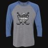 Unisex Triblend Three-Quarter Raglan T-Shirt Thumbnail