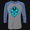 Unisex Triblend Three-Quarter Raglan T-Shirt Thumbnail
