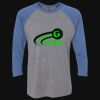 Unisex Triblend Three-Quarter Raglan T-Shirt Thumbnail