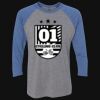 Unisex Triblend Three-Quarter Raglan T-Shirt Thumbnail