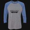 Unisex Triblend Three-Quarter Raglan T-Shirt Thumbnail