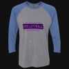 Unisex Triblend Three-Quarter Raglan T-Shirt Thumbnail
