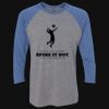 Unisex Triblend Three-Quarter Raglan T-Shirt Thumbnail