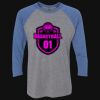Unisex Triblend Three-Quarter Raglan T-Shirt Thumbnail