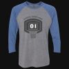 Unisex Triblend Three-Quarter Raglan T-Shirt Thumbnail
