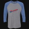 Unisex Triblend Three-Quarter Raglan T-Shirt Thumbnail
