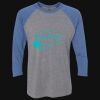 Unisex Triblend Three-Quarter Raglan T-Shirt Thumbnail