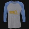 Unisex Triblend Three-Quarter Raglan T-Shirt Thumbnail