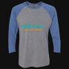 Unisex Triblend Three-Quarter Raglan T-Shirt Thumbnail