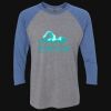 Unisex Triblend Three-Quarter Raglan T-Shirt Thumbnail