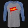 Unisex Triblend Three-Quarter Raglan T-Shirt Thumbnail