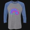 Unisex Triblend Three-Quarter Raglan T-Shirt Thumbnail