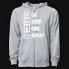 Icon Unisex Lightweight Loopback Terry Full-Zip Hooded Sweatshirt Thumbnail