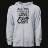 Icon Unisex Lightweight Loopback Terry Full-Zip Hooded Sweatshirt Thumbnail