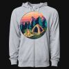 Icon Unisex Lightweight Loopback Terry Full-Zip Hooded Sweatshirt Thumbnail