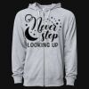 Icon Unisex Lightweight Loopback Terry Full-Zip Hooded Sweatshirt Thumbnail