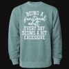 Unisex Midweight Pigment-Dyed Crewneck Sweatshirt Thumbnail